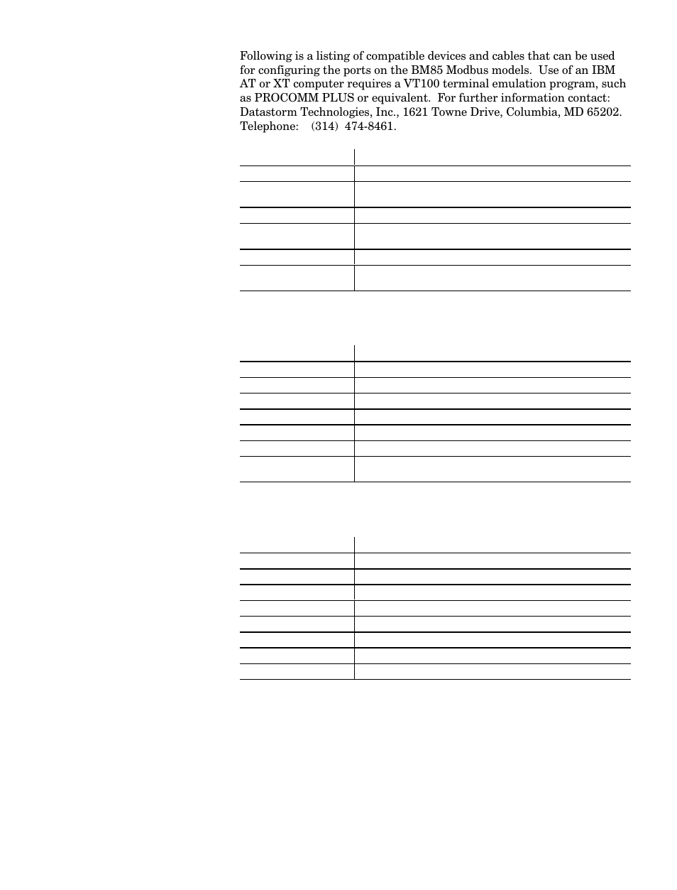 A.1.4 cables for modbus master devices, A.1.5 cables for modbus slave devices | Schneider Electric Modicon BM85 User Manual | Page 95 / 110