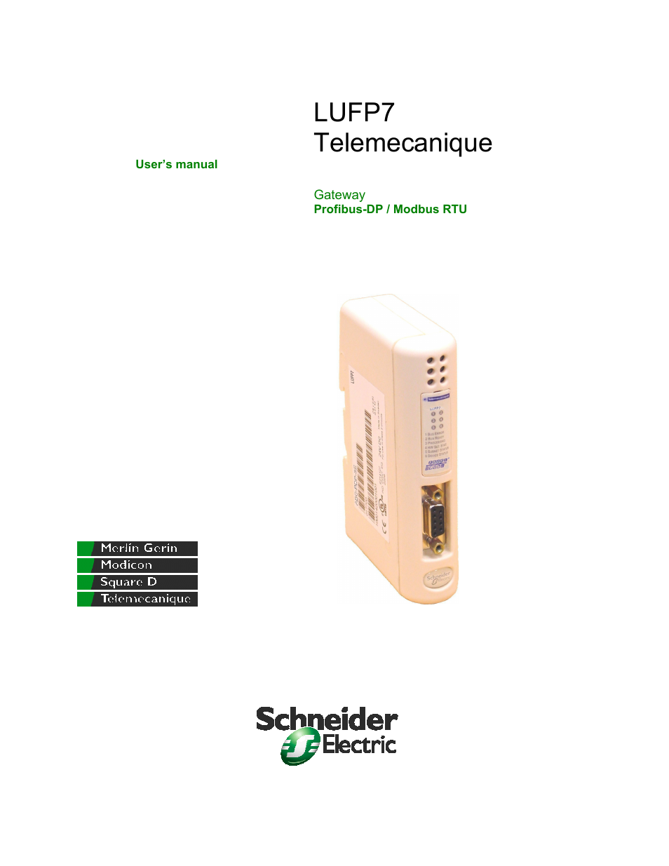 Schneider Electric Gateway LUFP7 User Manual | 115 pages