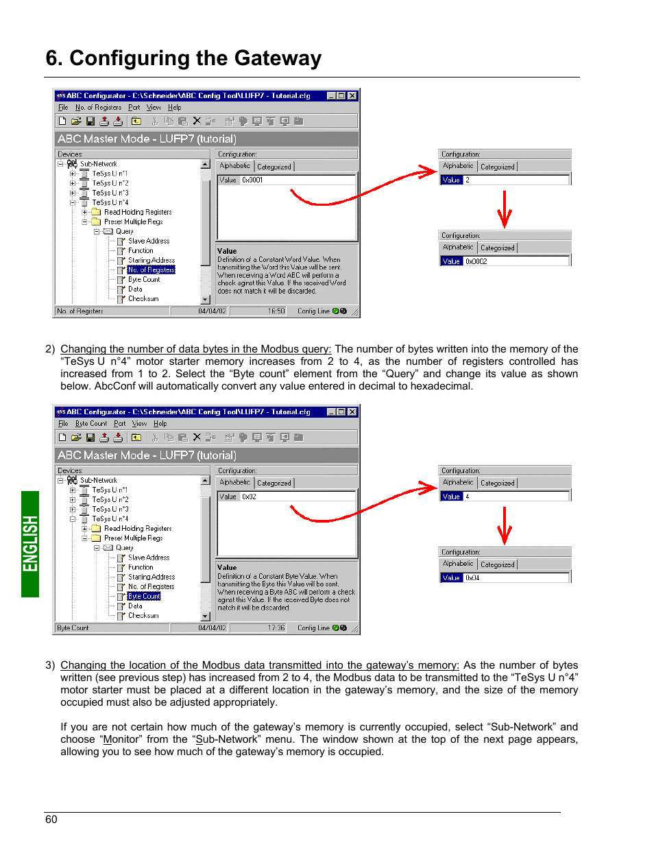 Configuring the gateway | Schneider Electric Gateway LUFP7 User Manual | Page 59 / 115