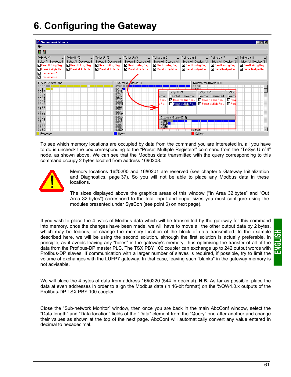 Configuring the gateway | Schneider Electric Gateway LUFP7 User Manual | Page 60 / 115