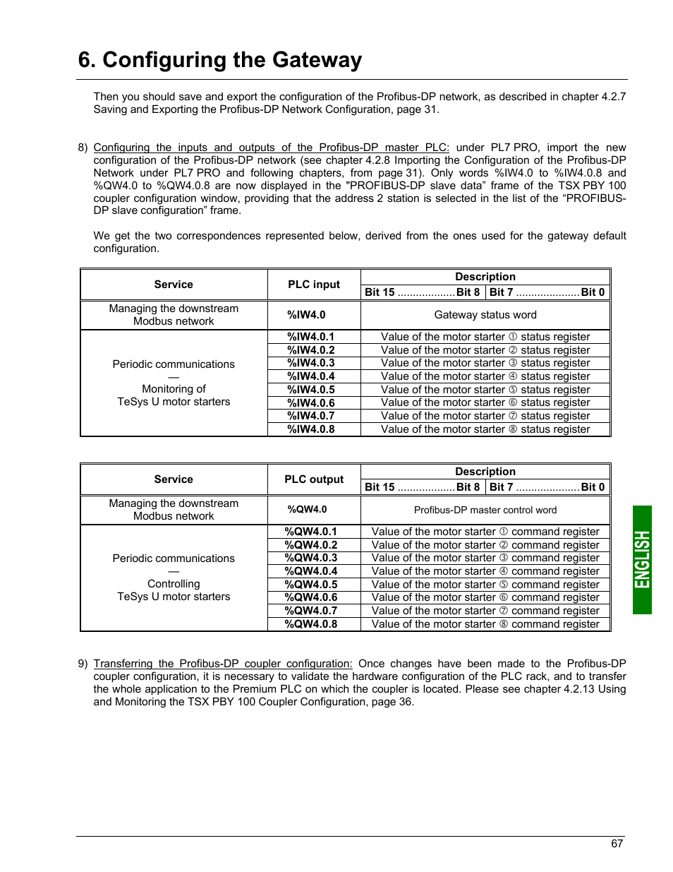 Changing a modbus slave configuration, Changing the name of a modbus slave, Changing the address of a modbus slave | Increasing the amount of periodic output data, Configuring the gateway | Schneider Electric Gateway LUFP7 User Manual | Page 66 / 115