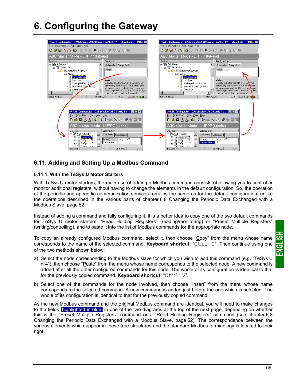 Configuring the gateway | Schneider Electric Gateway LUFP7 User Manual | Page 68 / 115