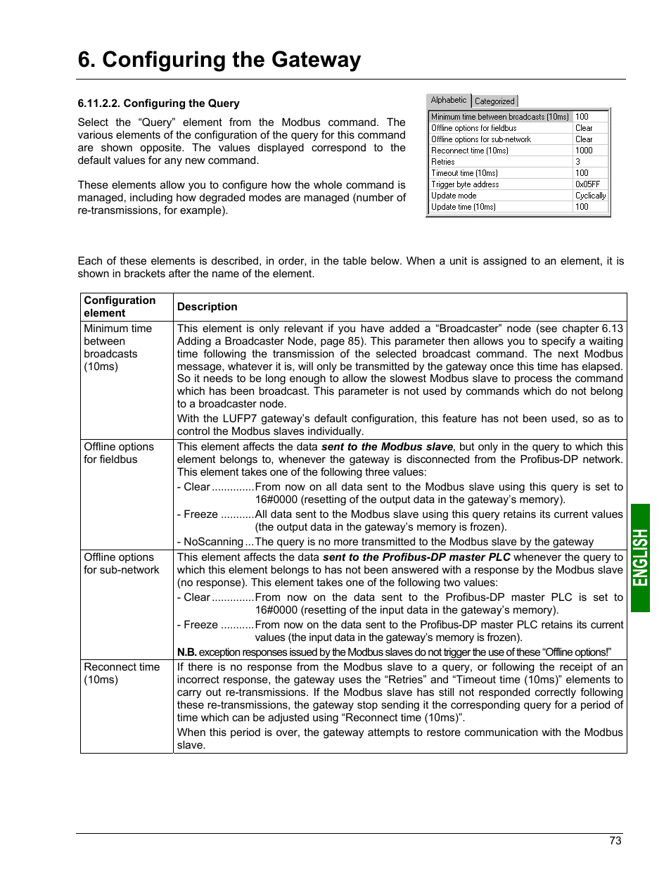 Configuring the gateway | Schneider Electric Gateway LUFP7 User Manual | Page 72 / 115
