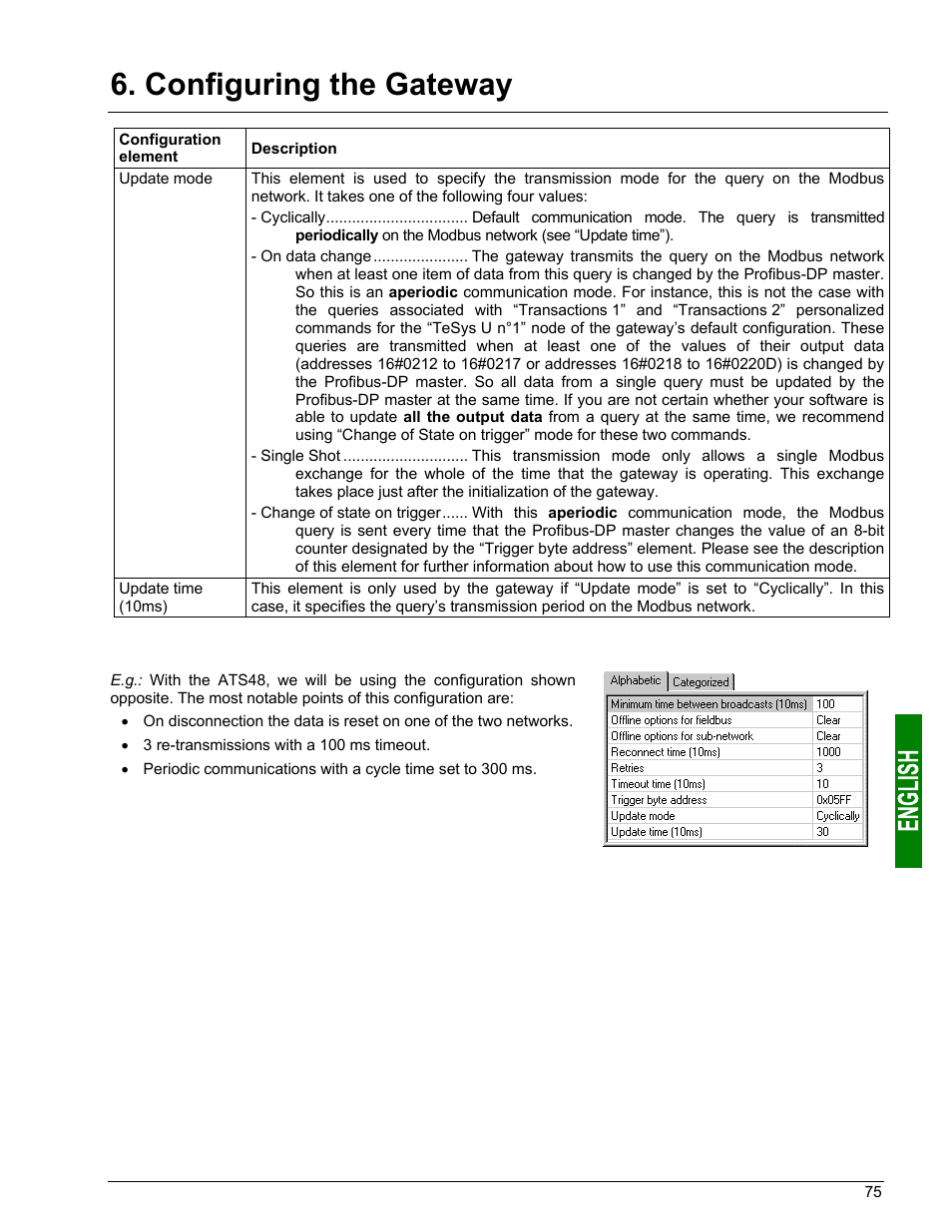 Configuring the response, Managing degraded modes, Configuring the gateway | Schneider Electric Gateway LUFP7 User Manual | Page 74 / 115