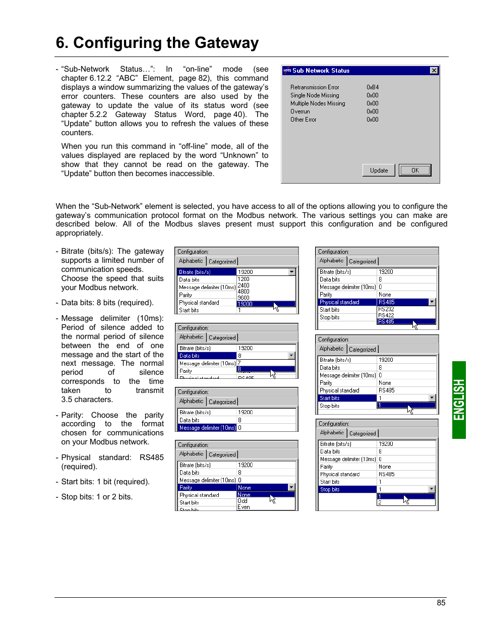 Adding a broadcaster node, “abc” element, Configuring the gateway | Schneider Electric Gateway LUFP7 User Manual | Page 84 / 115