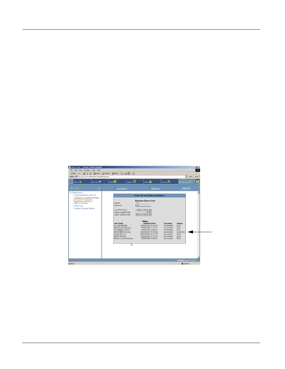 Checking the database backup status | Schneider Electric POWERLOGIC PWRSRV750 User Manual | Page 62 / 68