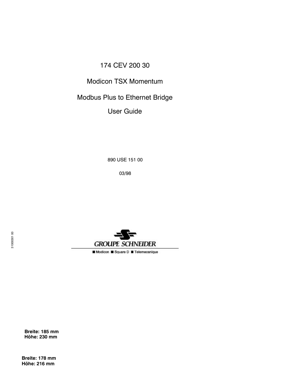 Schneider Electric 174 CEV User Manual | 87 pages