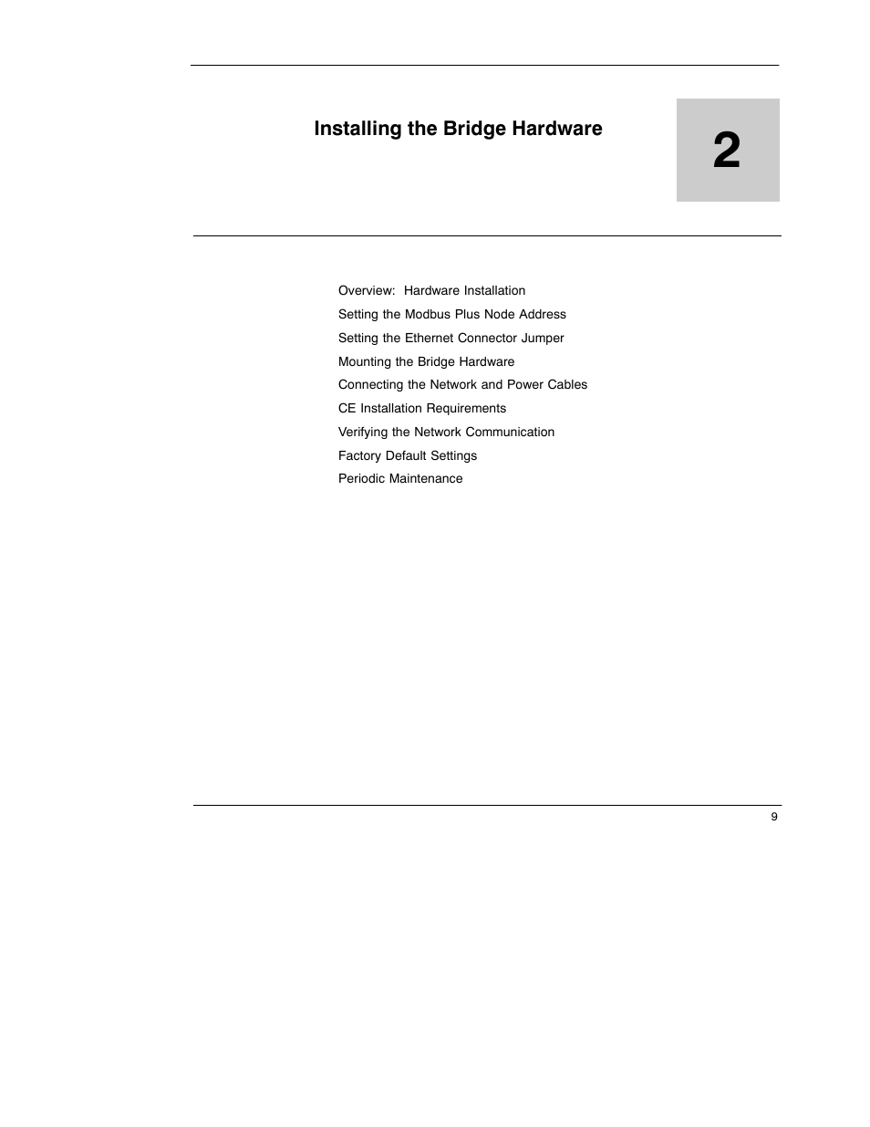 Installing the bridge hardware | Schneider Electric 174 CEV User Manual | Page 13 / 87