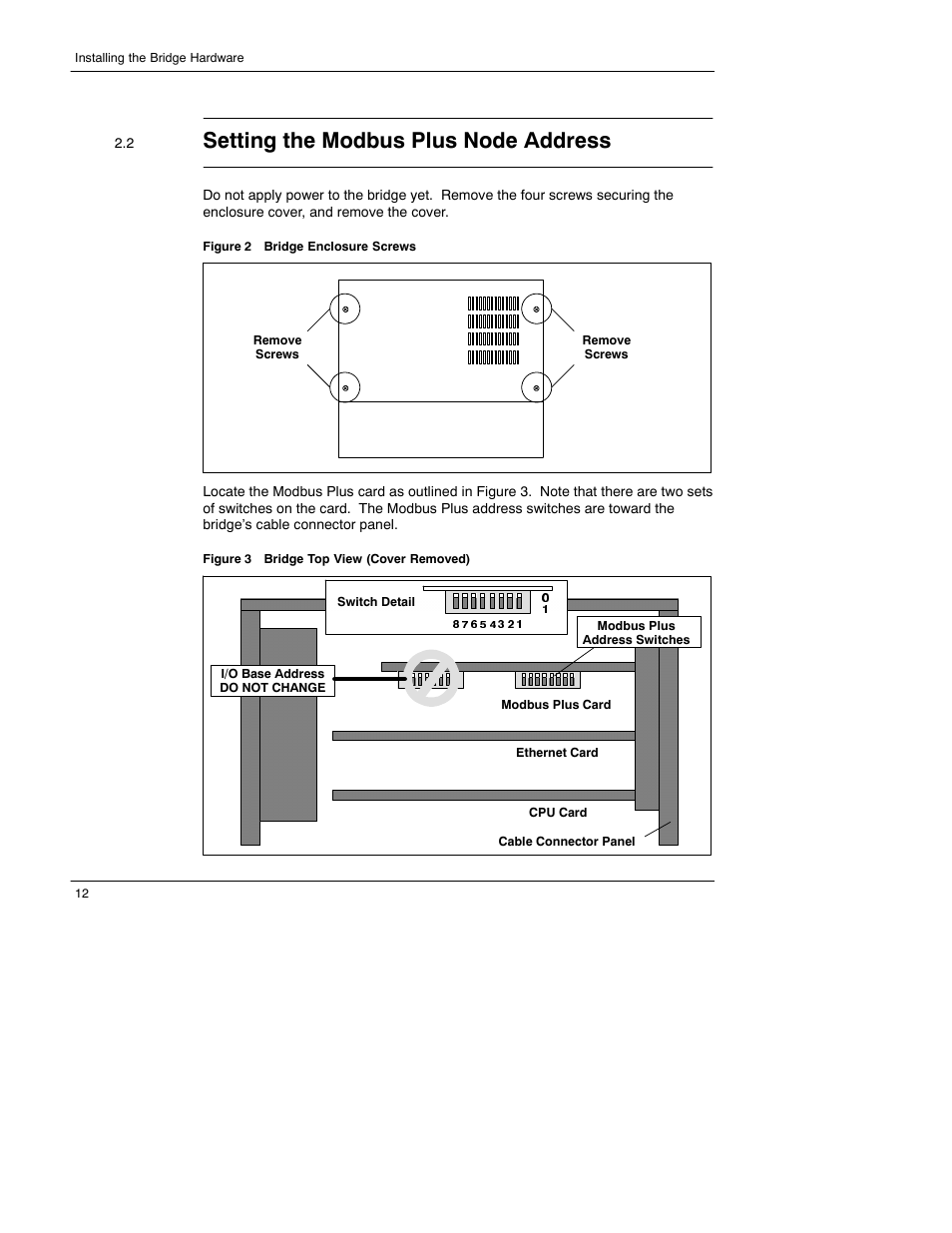 Setting the modbus plus node address | Schneider Electric 174 CEV User Manual | Page 16 / 87