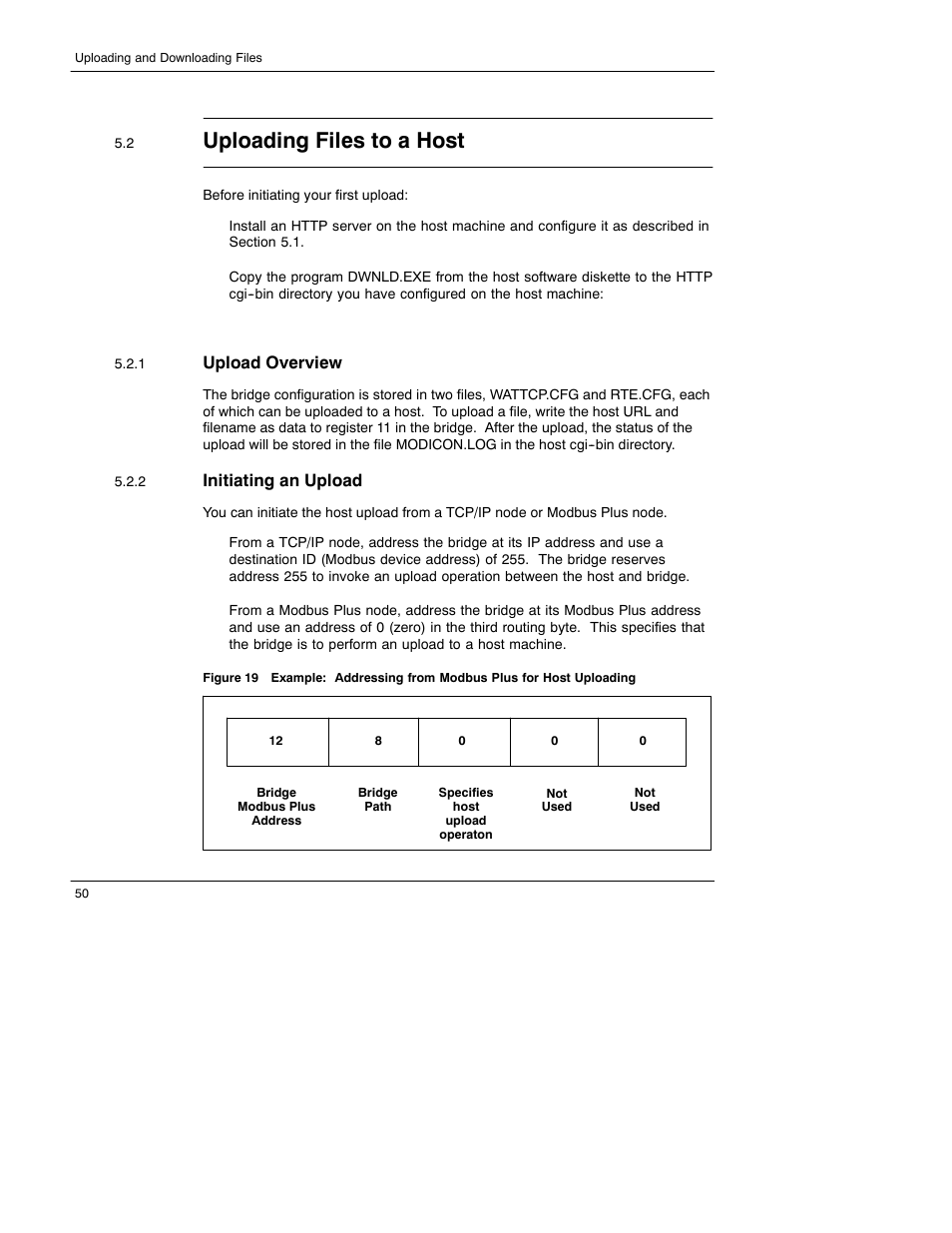 Uploading files to a host, Upload overview, Initiating an upload | Schneider Electric 174 CEV User Manual | Page 54 / 87