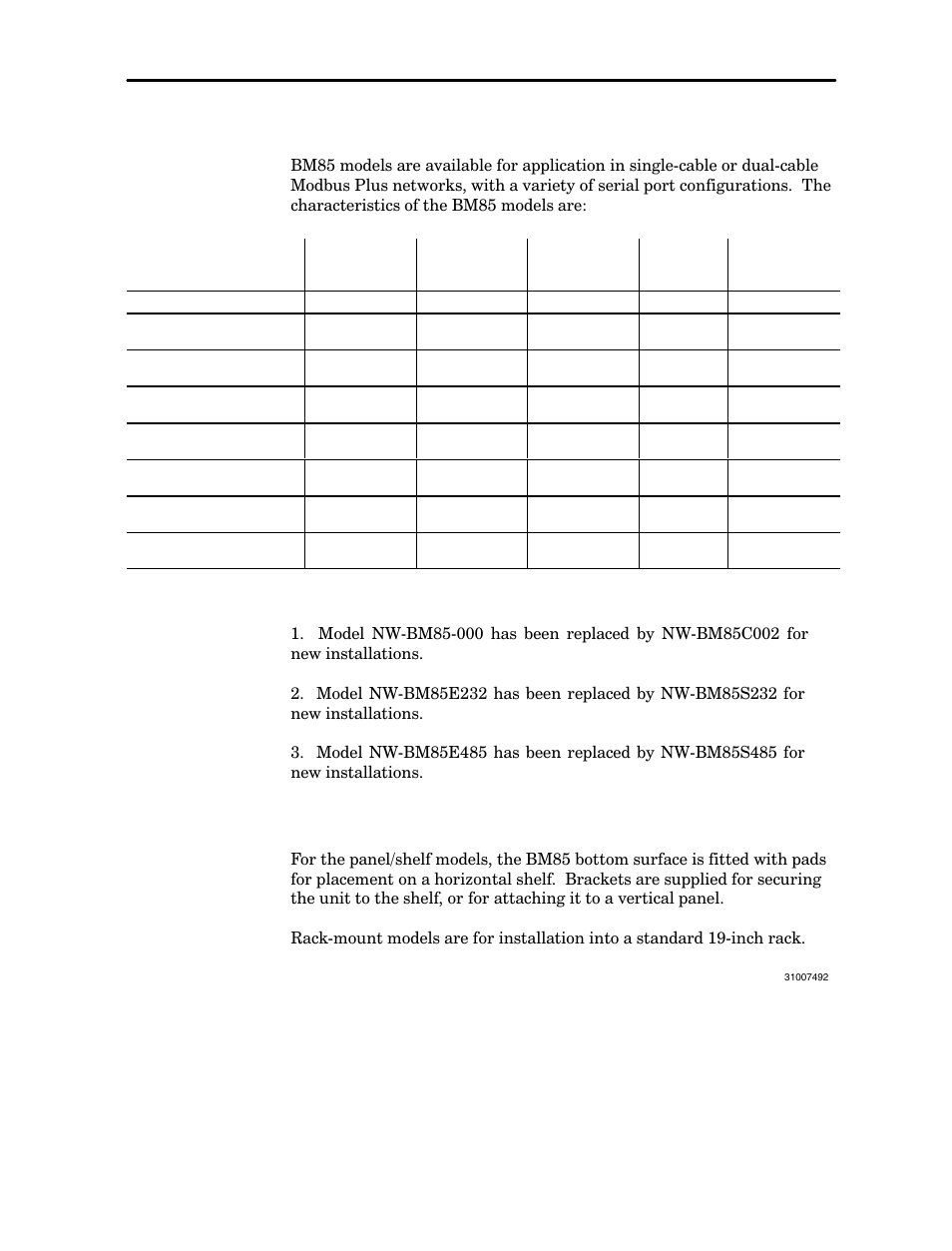 Overview of bm85 models, 2 overview of bm85 models, 1 available models | 2 mounting methods | Schneider Electric Modbus Plus Network Bridge Multiplexer none User Manual | Page 14 / 110