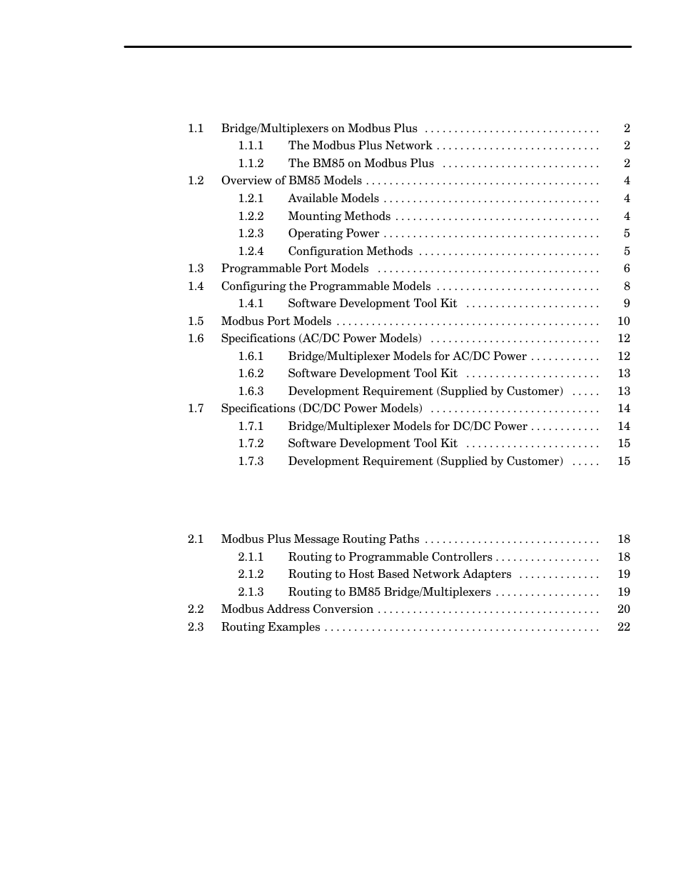 Schneider Electric Modbus Plus Network Bridge Multiplexer none User Manual | Page 5 / 110