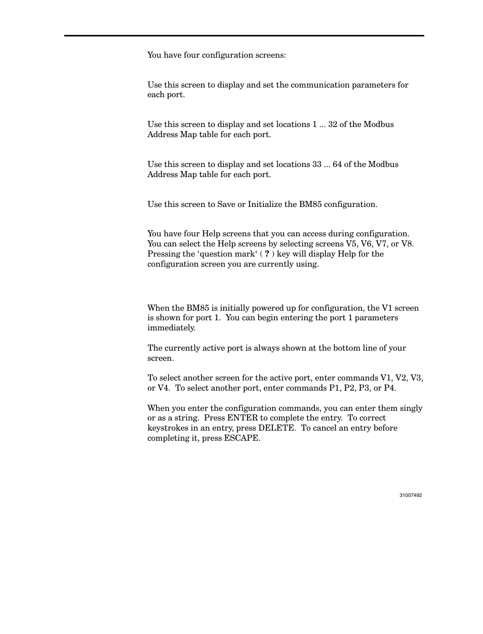 Your configuration screens, 7 your configuration screens | Schneider Electric Modbus Plus Network Bridge Multiplexer none User Manual | Page 54 / 110