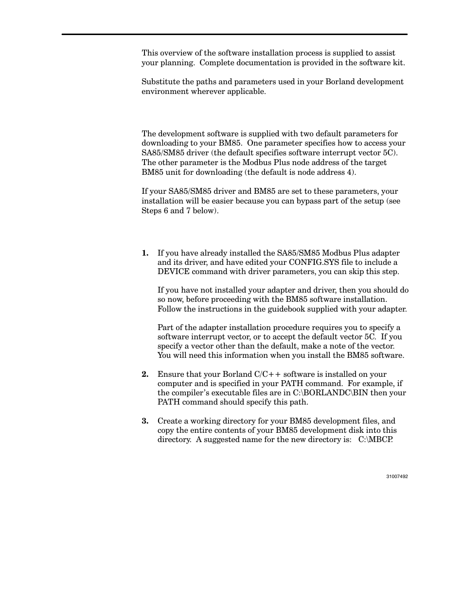 Installing the development software, 4 installing the development software | Schneider Electric Modbus Plus Network Bridge Multiplexer none User Manual | Page 72 / 110