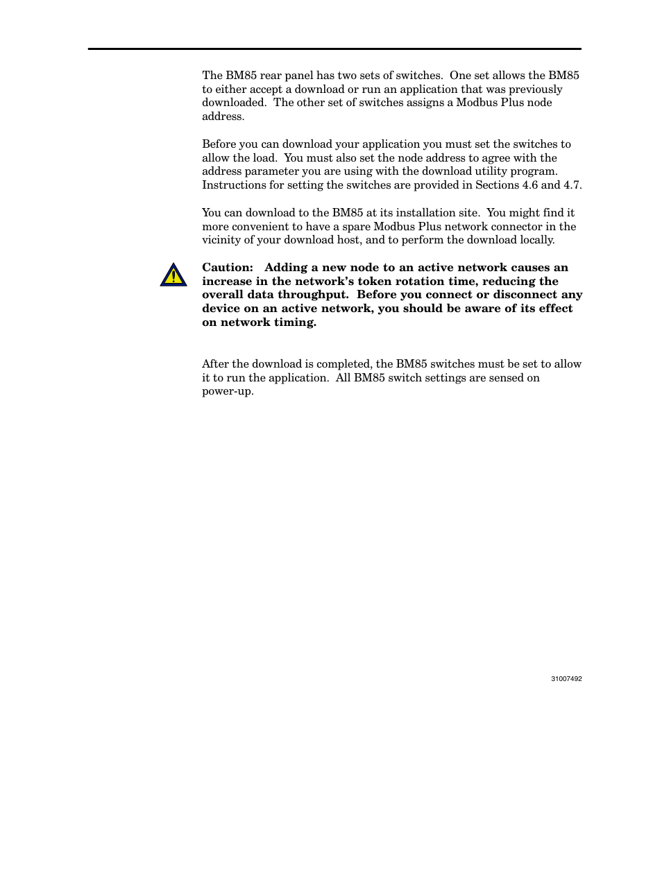 Preparing the bm85 for downloading, 5 preparing the bm85 for downloading | Schneider Electric Modbus Plus Network Bridge Multiplexer none User Manual | Page 74 / 110