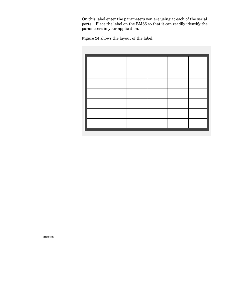 2 serial port parameters label | Schneider Electric Modbus Plus Network Bridge Multiplexer none User Manual | Page 91 / 110