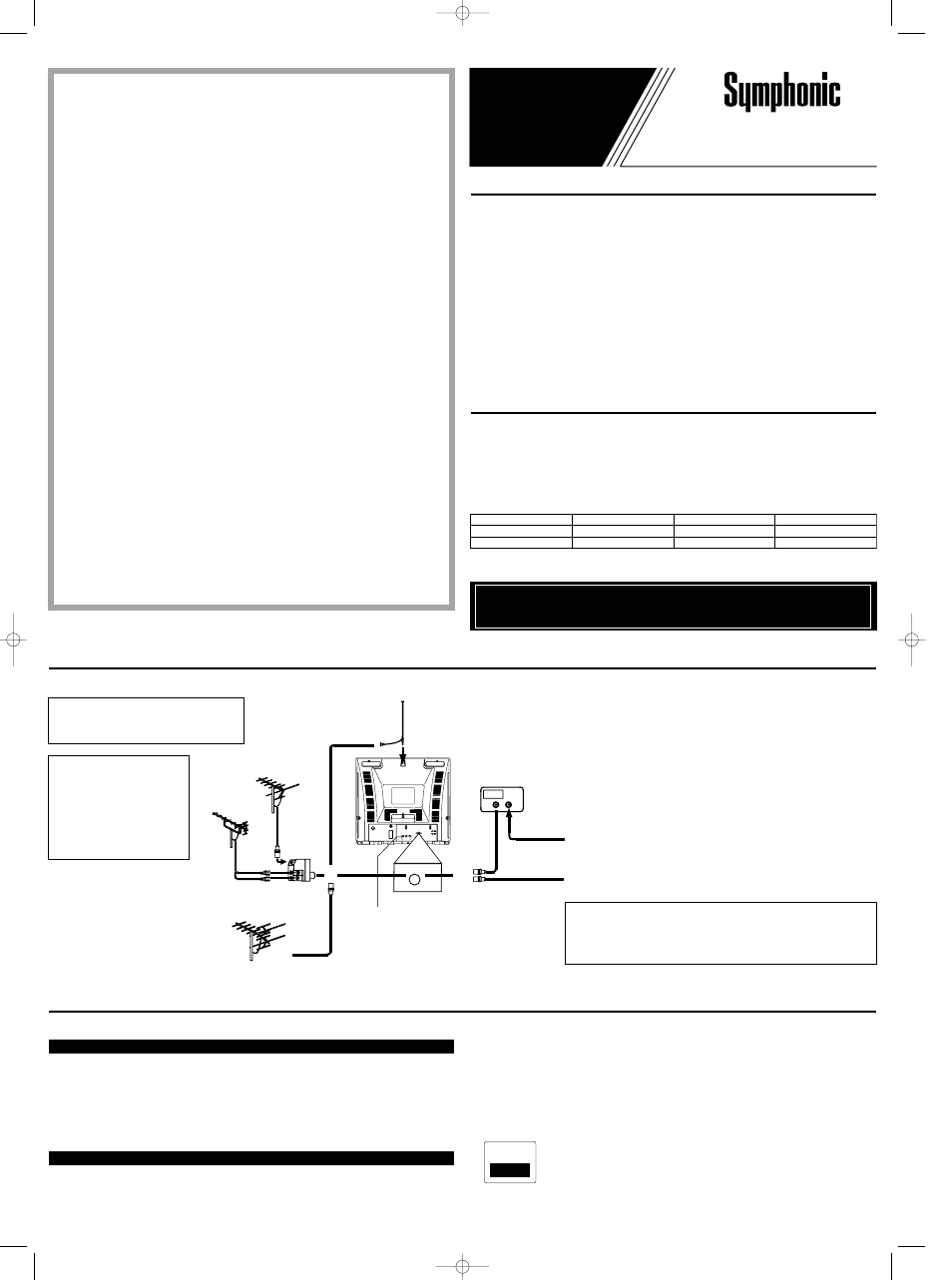 Symphonic WF203 User Manual | 4 pages