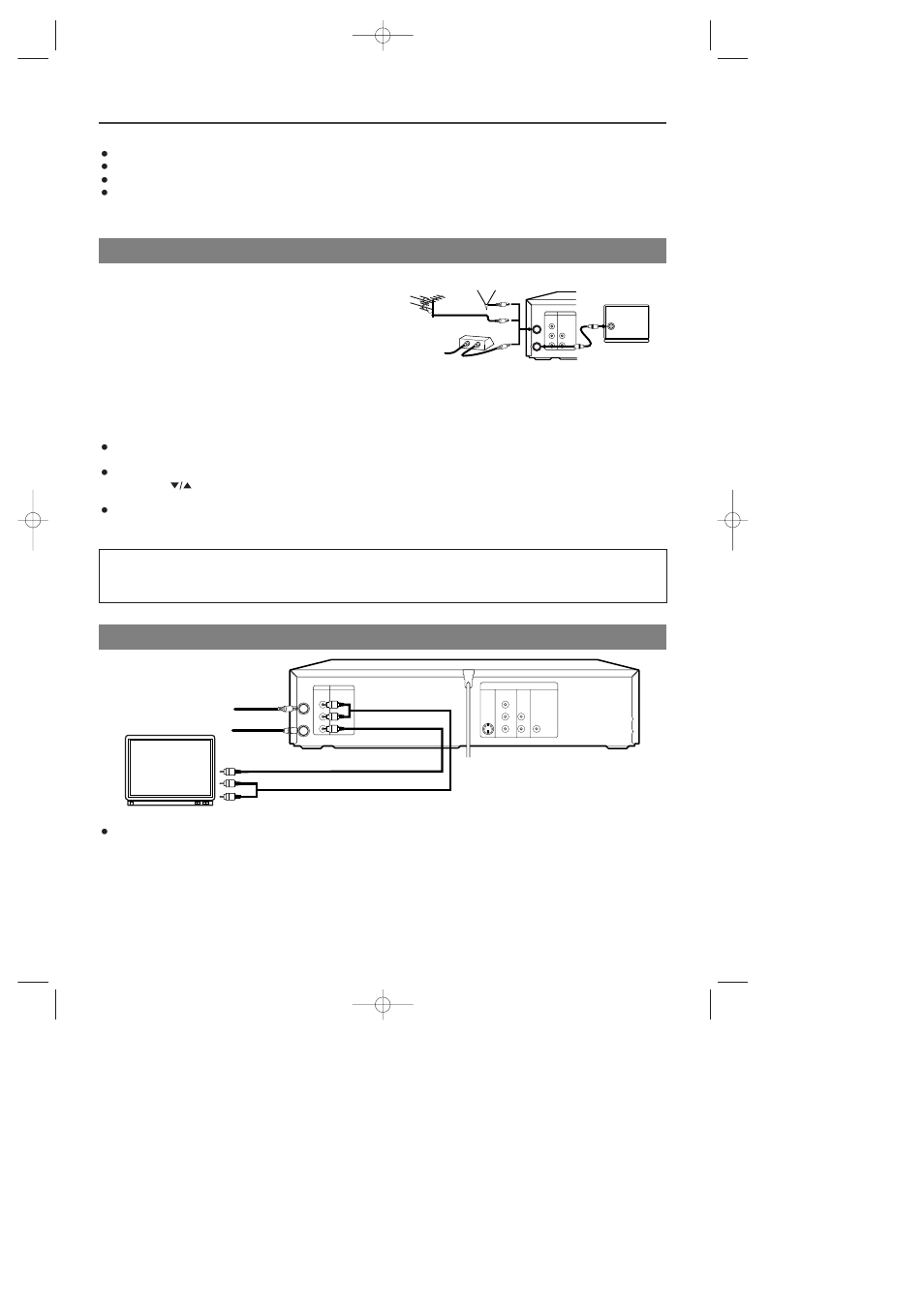 Connections, Hookups, Connecting to a tv with a/v terminals | Connecting to a tv without a/v terminals, Rf output channel for dvd/vcr, Caution | Symphonic SD7S3 User Manual | Page 13 / 44