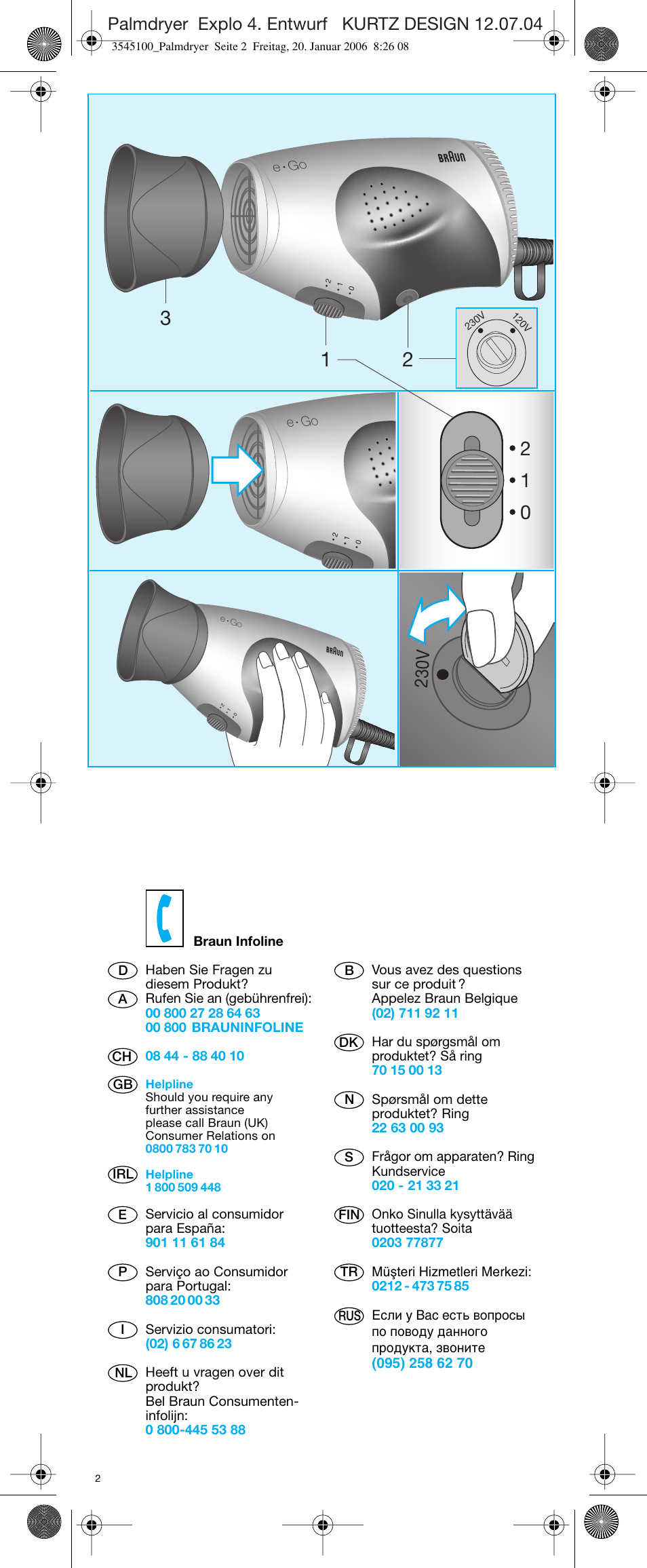 Braun e-Go PD 1 User Manual | 22 pages