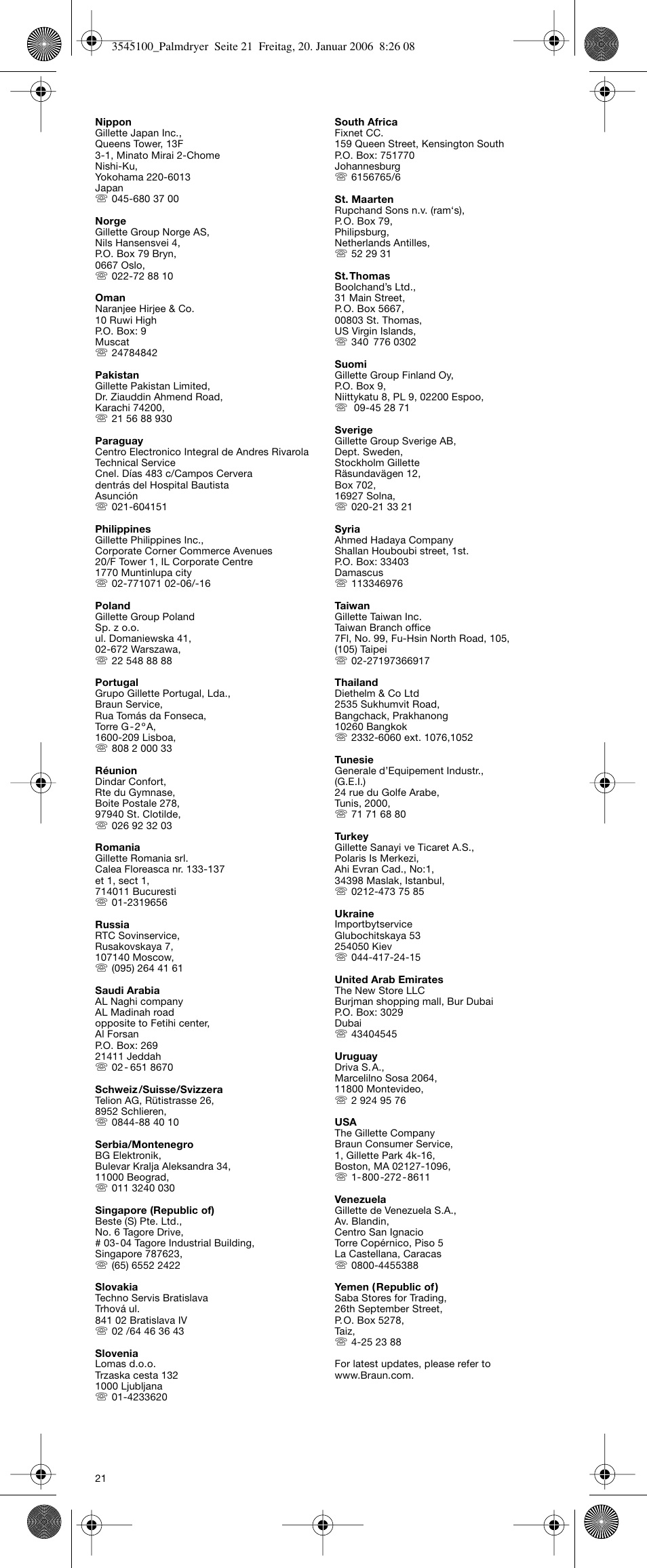Braun e-Go PD 1 User Manual | Page 20 / 22