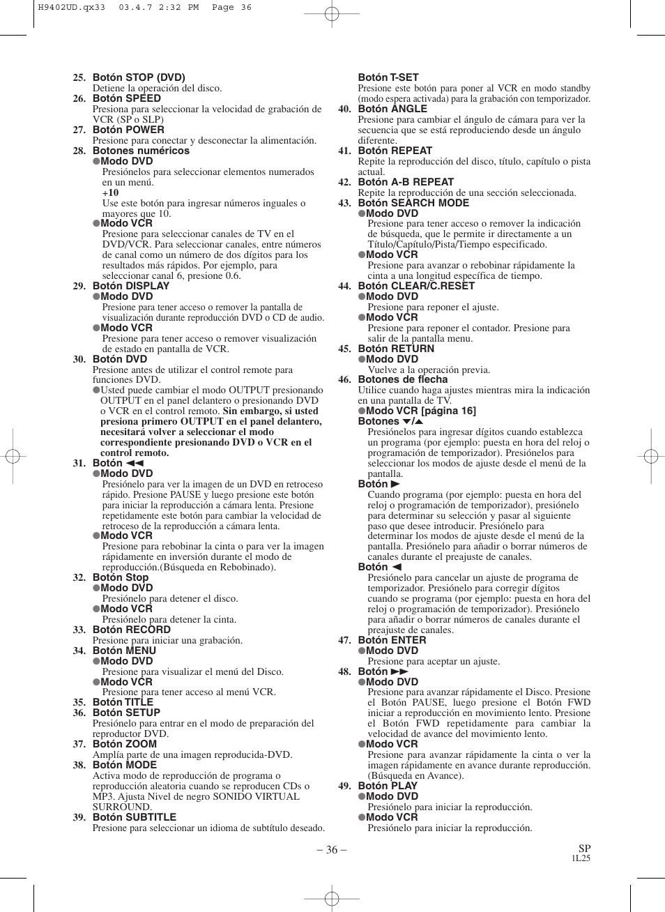 Symphonic WF803 User Manual | Page 36 / 44