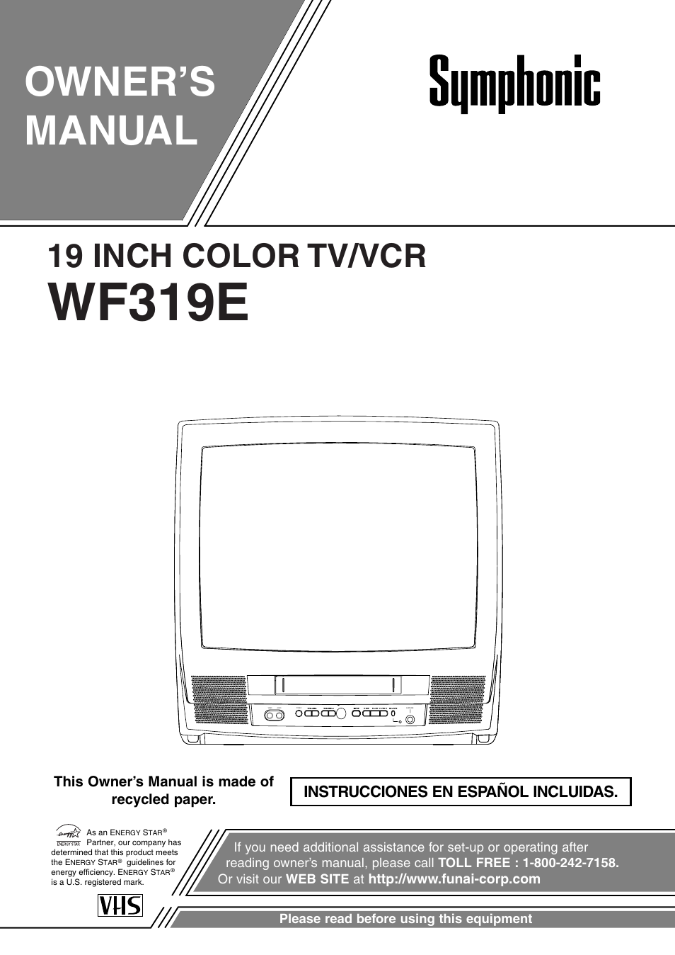 Symphonic WF319E User Manual | 32 pages