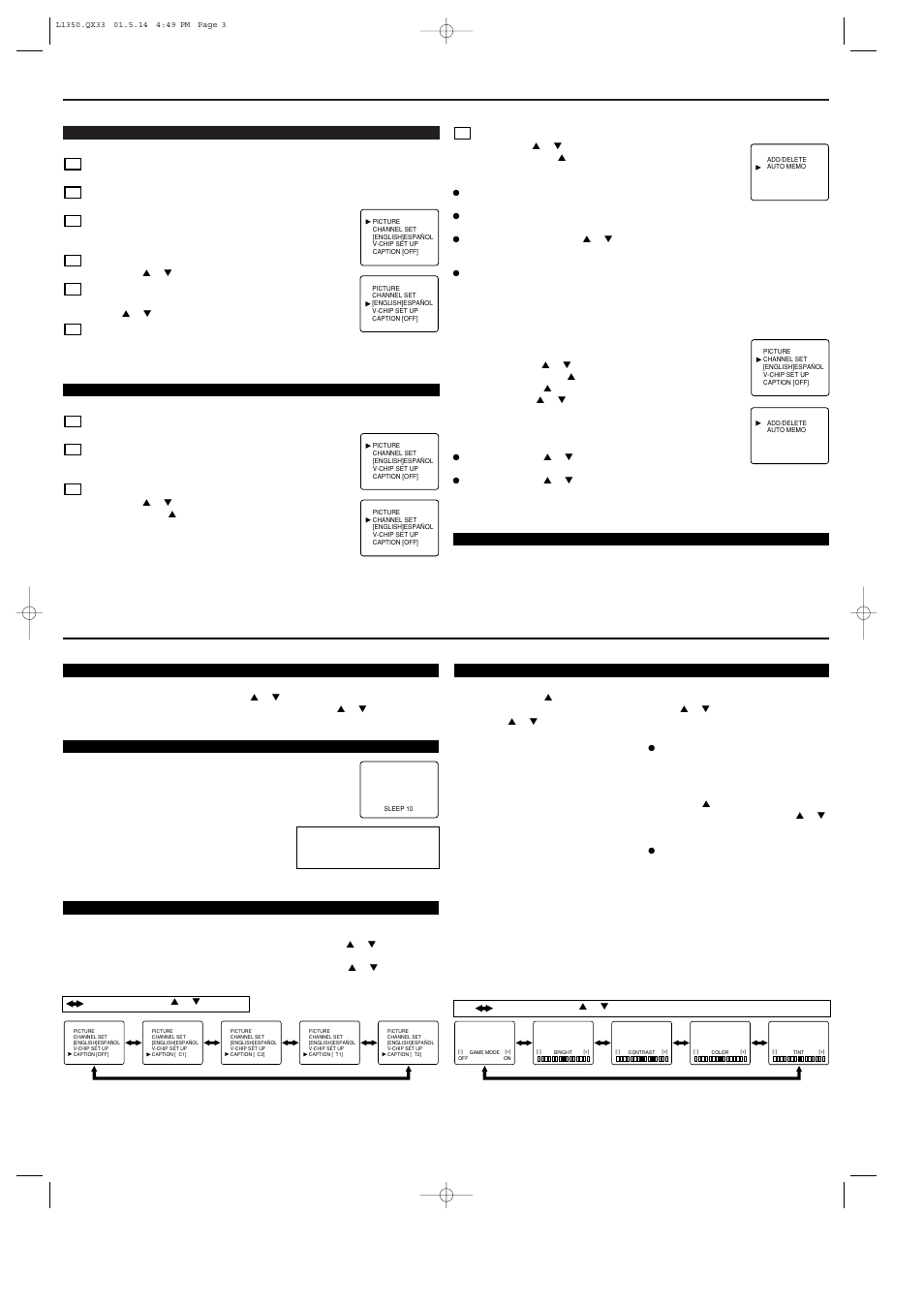 Preparation for use, Operations | Symphonic ST413B User Manual | Page 3 / 8