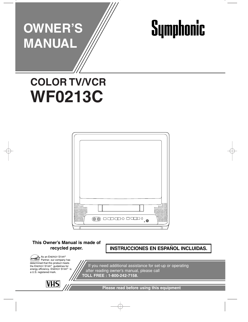 Symphonic WF0213C User Manual | 32 pages