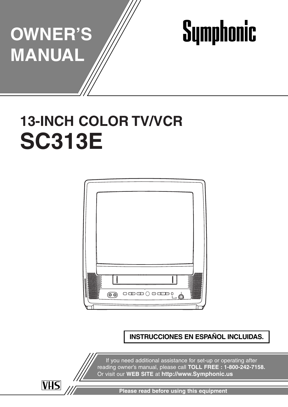 Symphonic SC313E User Manual | 32 pages
