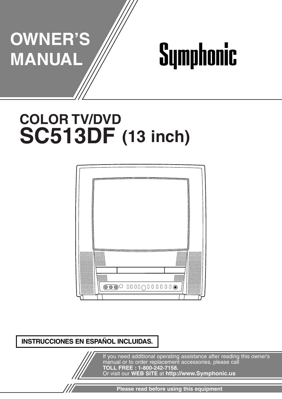 Symphonic SC513DF User Manual | 40 pages