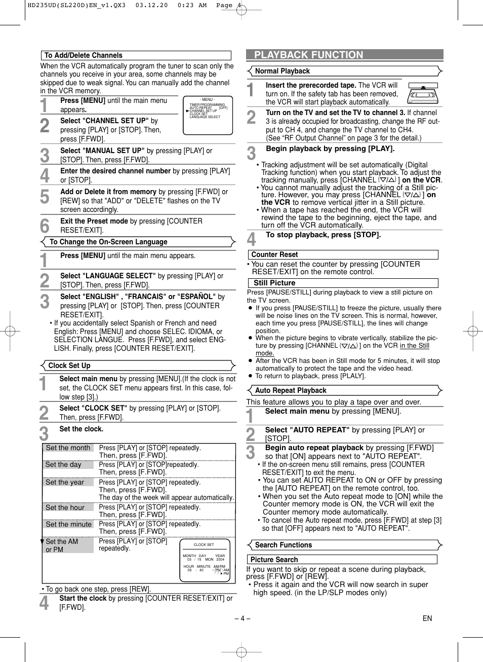 Symphonic SL220D User Manual | Page 4 / 8