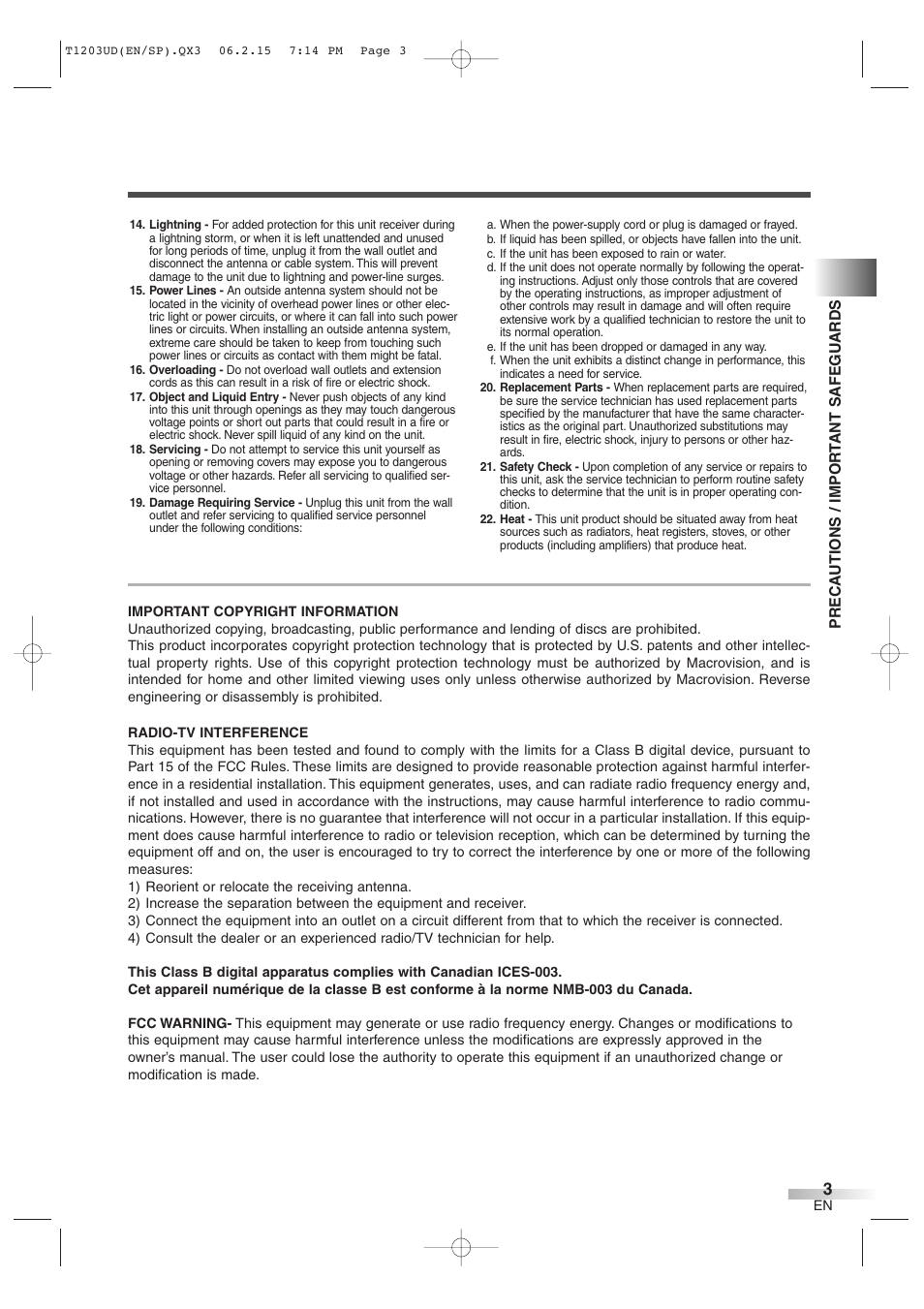 Symphonic SC720FDF User Manual | Page 3 / 44
