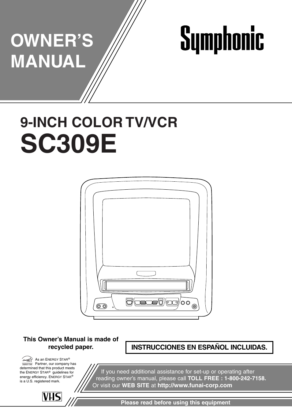 Symphonic SC309E User Manual | 32 pages