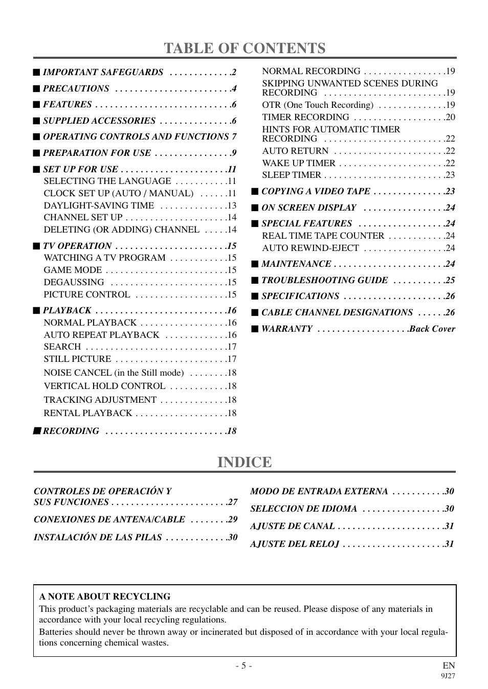 Symphonic SC309E User Manual | Page 5 / 32