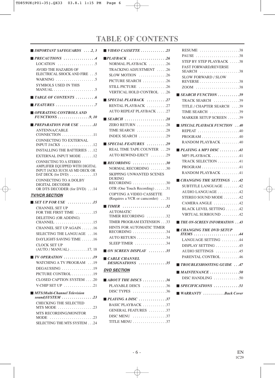 Symphonic WF719 User Manual | Page 6 / 56