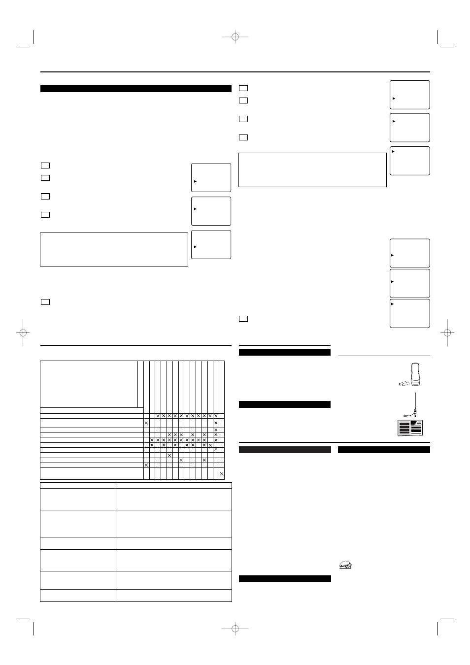 Specifications operations (continued), Maintenance, Supplied accessories troubleshooting guide | Owner’s manual | Symphonic ST413D User Manual | Page 4 / 4