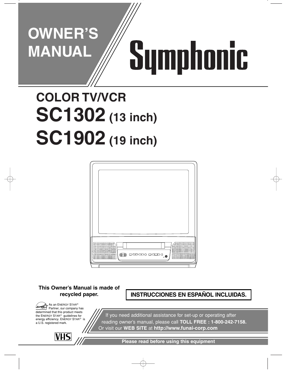 Symphonic SC1302 User Manual | 32 pages