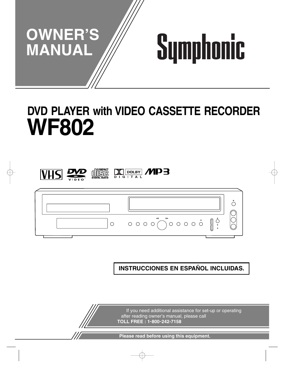 Symphonic WF802 User Manual | 48 pages
