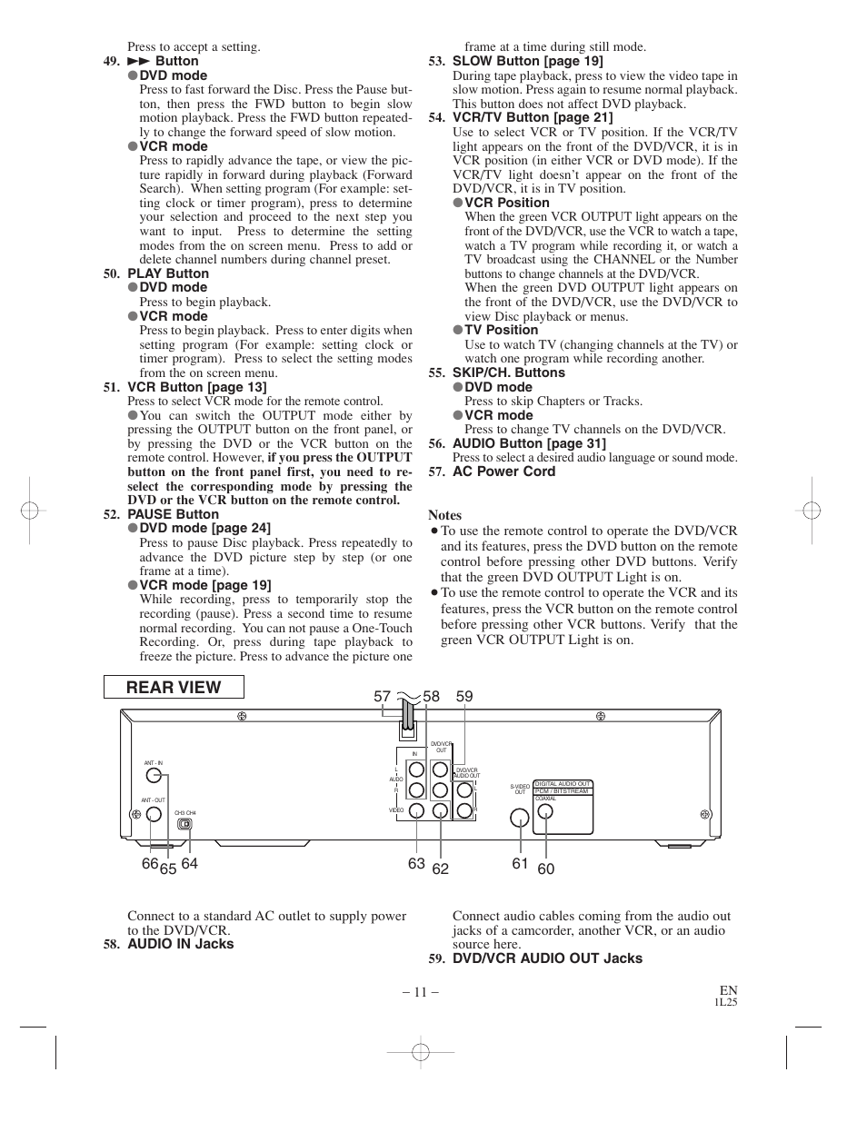 Rear view | Symphonic WF802 User Manual | Page 11 / 48