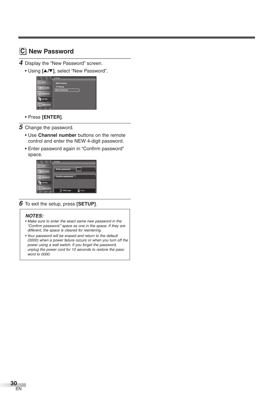 C new password | Symphonic WF32L6 User Manual | Page 30 / 36