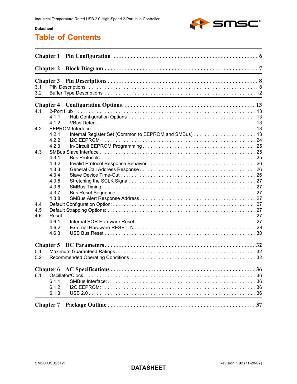 SMSC USB2512i User Manual | Page 3 / 37