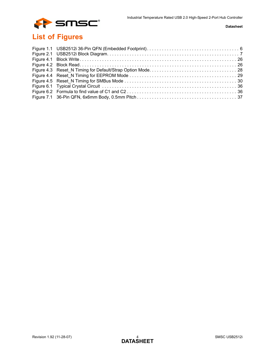 List of figures | SMSC USB2512i User Manual | Page 4 / 37