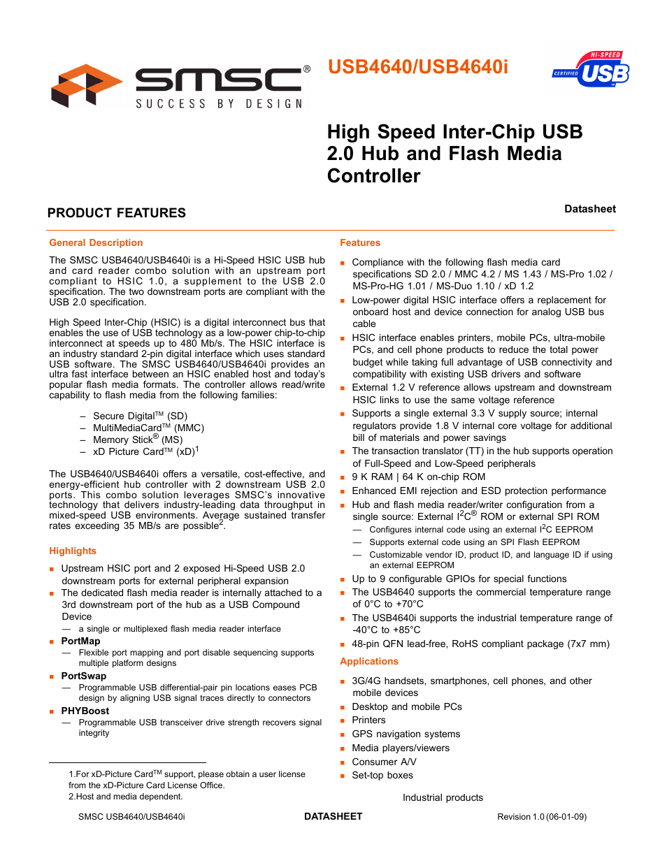 SMSC USB464 User Manual | 65 pages