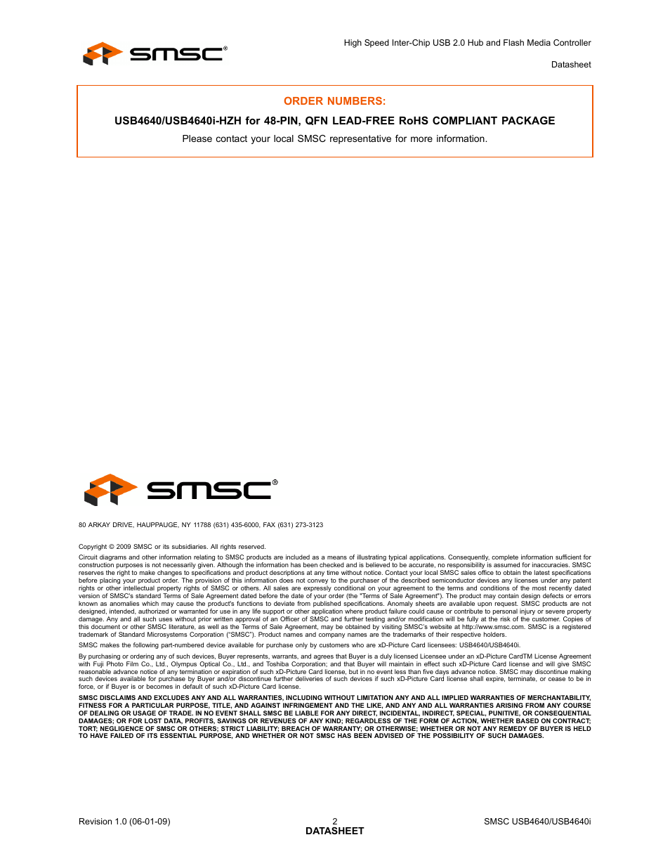 SMSC USB464 User Manual | Page 2 / 65