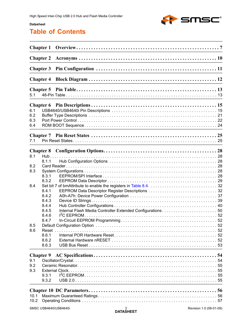 SMSC USB464 User Manual | Page 3 / 65