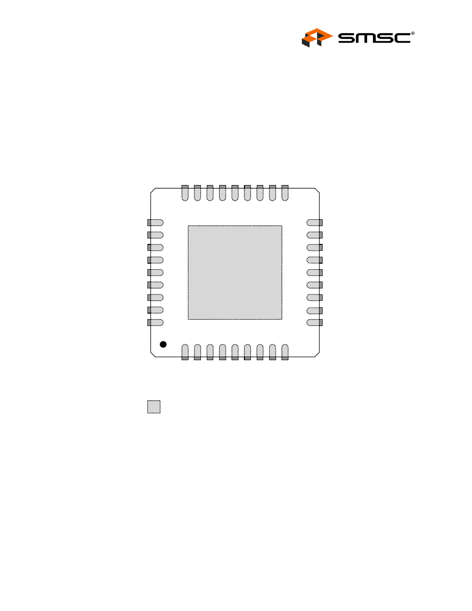 Chapter 3 pin configuration 2-port hub, Figure 3.1 2-port 36-pin qfn, Chapter 3 | Pin configuration 2-port hub, Datasheet | SMSC USB2502 User Manual | Page 9 / 44