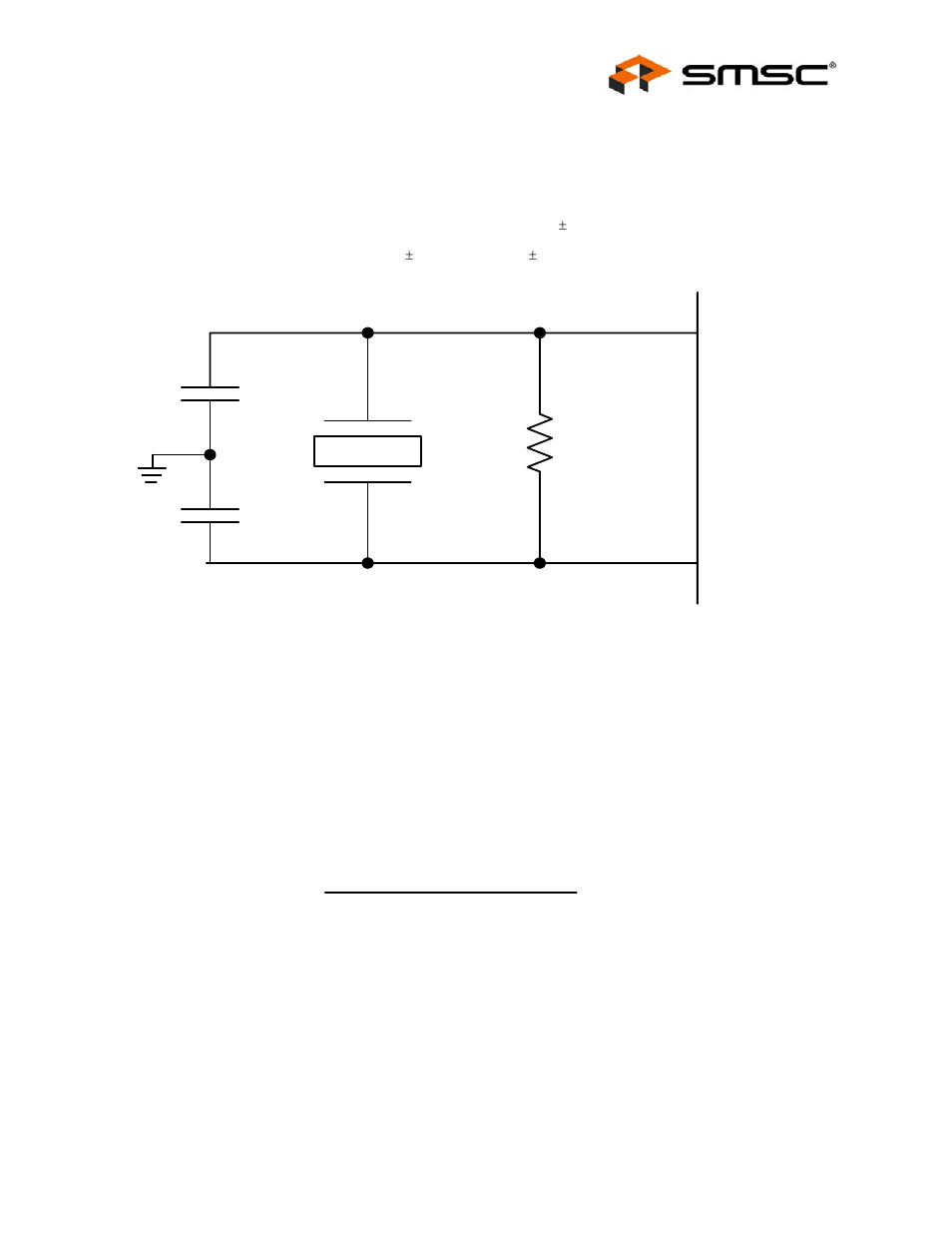 Chapter 8 ac specifications, 1 oscillator/clock, Figure 8.1 typical crystal circuit | Figure 8.2 formula to find value of c1 and c2, Chapter 8, Ac specifications, Oscillator/clock, X (c | SMSC USB2250i User Manual | Page 33 / 35