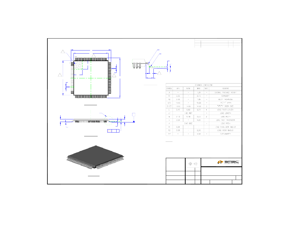 Chapter 9 package outline, Chapter 9, Package outline | Da t a sheet | SMSC USB2250i User Manual | Page 34 / 35