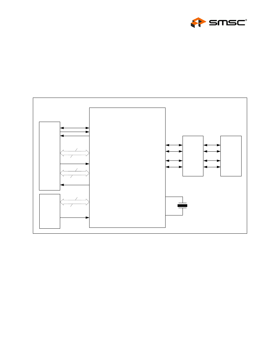 Chapter 8 application notes, 1 application diagram, 1 rmii diagram | Figure 8.1 simplified application diagram, Chapter 8, Application notes, Application diagram 8.1.1, Rmii diagram, Datasheet | SMSC FlexPWR LAN8720 User Manual | Page 73 / 79