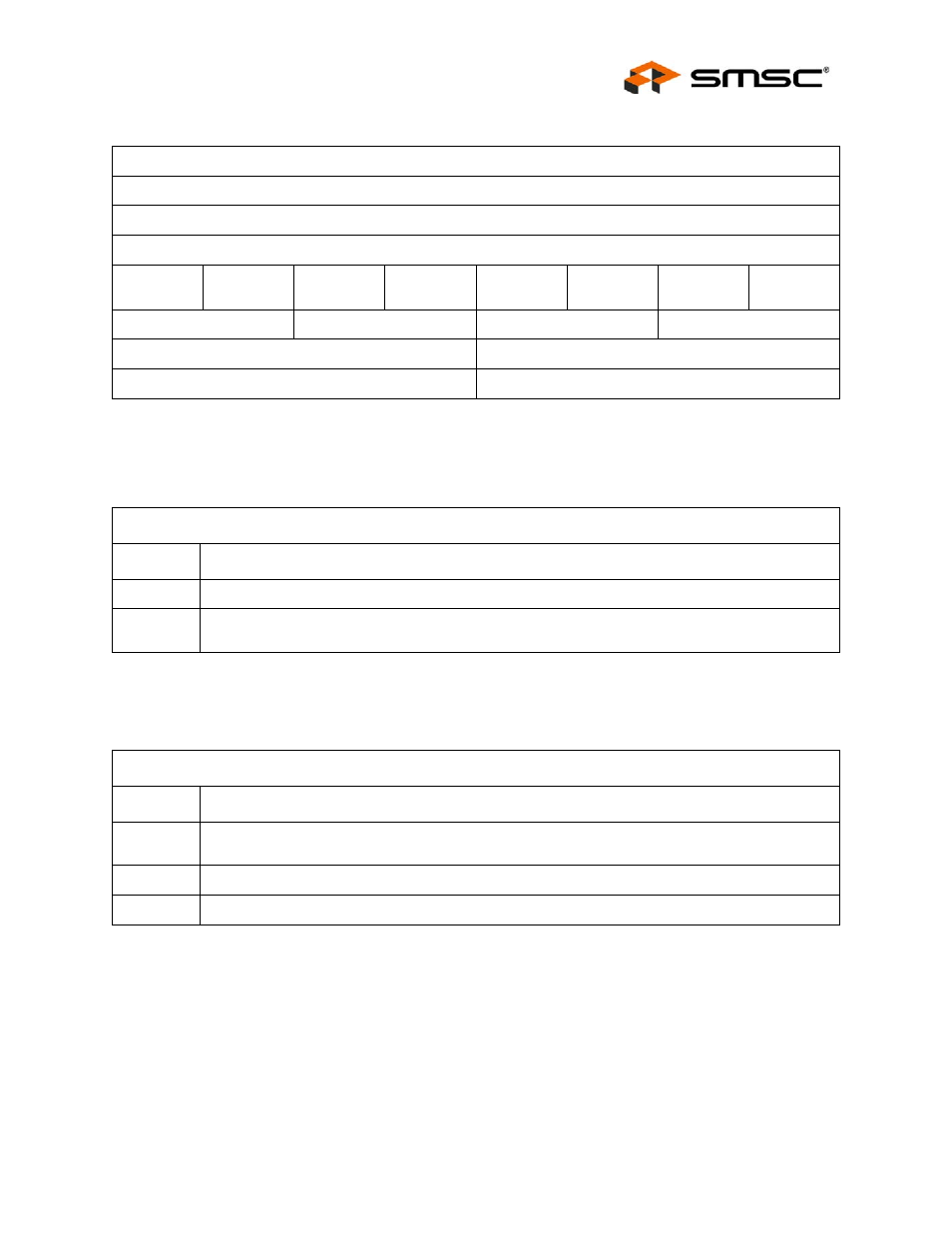 Table 9.2 wake-up frame filter register structure, Table 9.3 filter i byte mask bit definitions, Table 9.4 filter i command bit definitions | Table 9.2, Datasheet | SMSC LAN9312 User Manual | Page 117 / 458